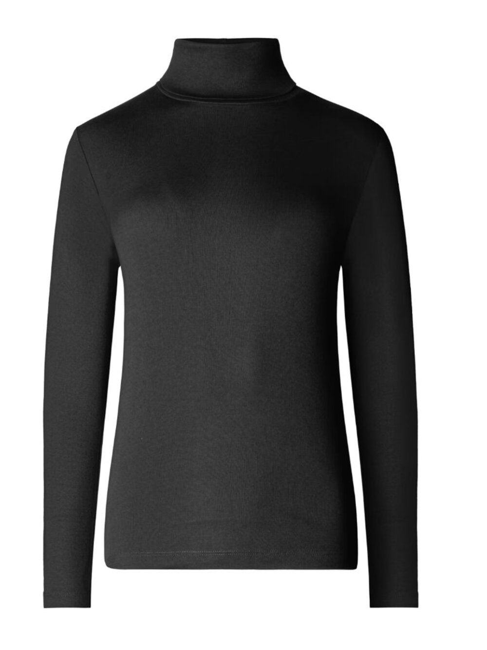 House of Bruar Ladies Cotton Roll Neck Jumper in Black